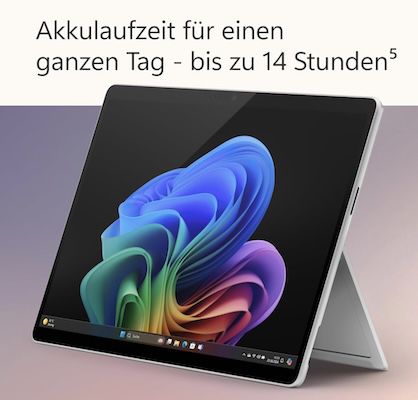 🧑‍💻 Microsoft Surface Pro mit 16GB RAM & 512GB SSD für 1.299€ (statt 1.467€)