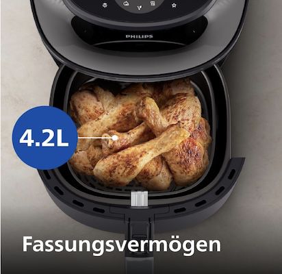 😋🍗 Philips NA320/00 Airfryer mit 4,2L & Sichtfenster für 120€ (statt 140€)