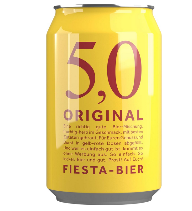 5,0 Original Fiesta Bier 24er Tray je 0,33l für 14,82€ (statt 21€)