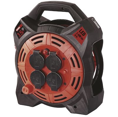 🔥 EMOS P08215 Kabeltrommel (15 m) mit 4 Schuko & LED-Strahler für 35,94€ (statt 75€)