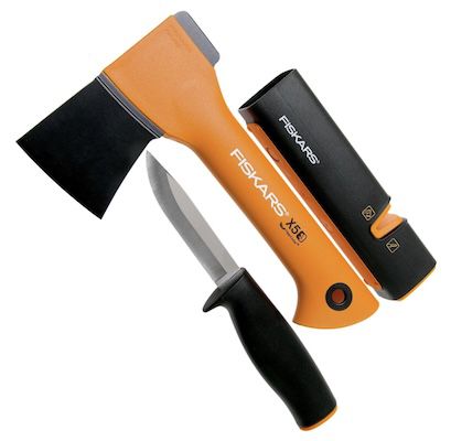 🪓 Fiskars Kaminofen-Set (Freizeitbeil, Schärfer, Messer, Köcher) für 50,25€ (statt 57€)