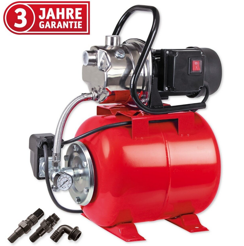 WALTER ZXJP1200 Edelstahl Hauswasserwerk 1.200W für 89,91€ (statt 105€)