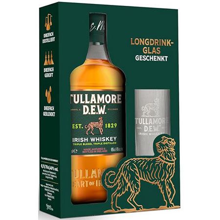 🥃 Tullamore Dew Irish Whiskey Geschenkset mit Longdrinkglas für 17,83€ (statt 23€)