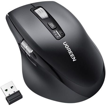 🖱️ UGREEN Ergonomische Bluetooth & 2,4GHz Maus, 5K DPI für 25,99€ (statt 40€)