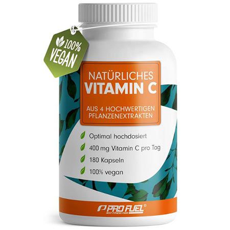 💊 180er Pack Pro Fuel Natürliches Vitamin C Kapseln mit 400mg ab 9,52€ (statt 17€)