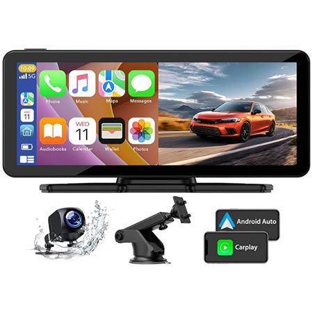 Lamto Wireless Car Screen mit Dashcam + Rückfahrkamera für 64,34€ (statt 99€)