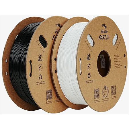 2 x 1Kg Creality Ender PLA Filament, 1.75mm, Schwarz & Weiß für 19,99€ (statt 40€)