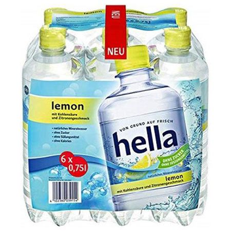 🥤 6er Pack Hella Lemon Mineralwasser, 0,75L für 3,54€