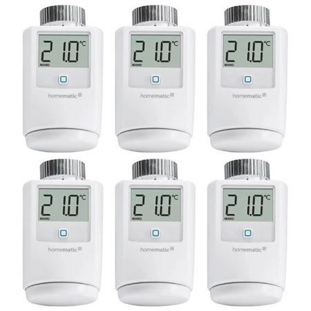 6er Set Homematic IP Heizkörperthermostat für 247,95€ (statt 280€)