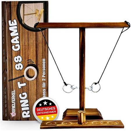 🍾 Spielferkel Ringwurf Spiel aus Holz für 2 Personen für 14,99€ (statt 24€)