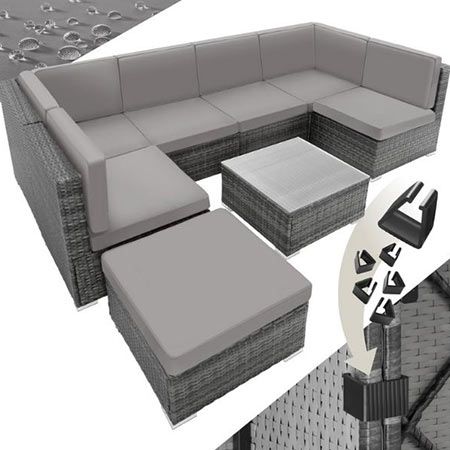 tectake Venedig XXL Polyrattan Lounge inkl. Sitzkissen für 411,11€ (statt 530€)