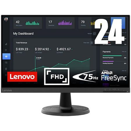 🖥️ Lenovo D24-45 – 23,8″ FHD Monitor mit 75Hz, 4ms für 70,99€ (statt 94€)