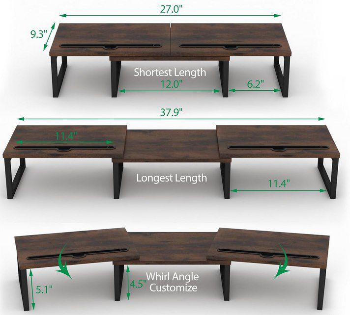 HORLIMER Dual Monitorständer aus Holz für 14,99€ (statt 30€)