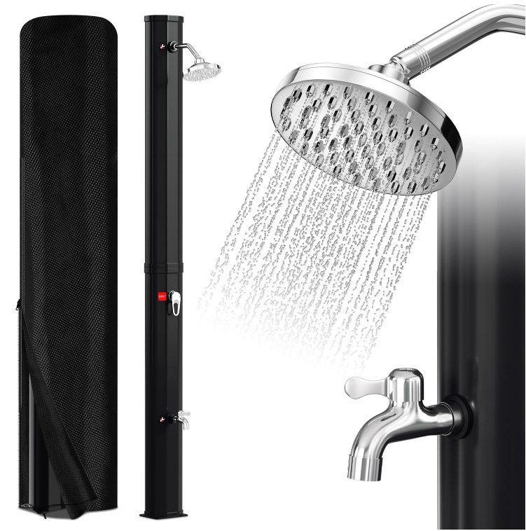 🚿 Solardusche 35L mit Regenduschkopf & Wasserhahn für 88,89€ (statt 105€)