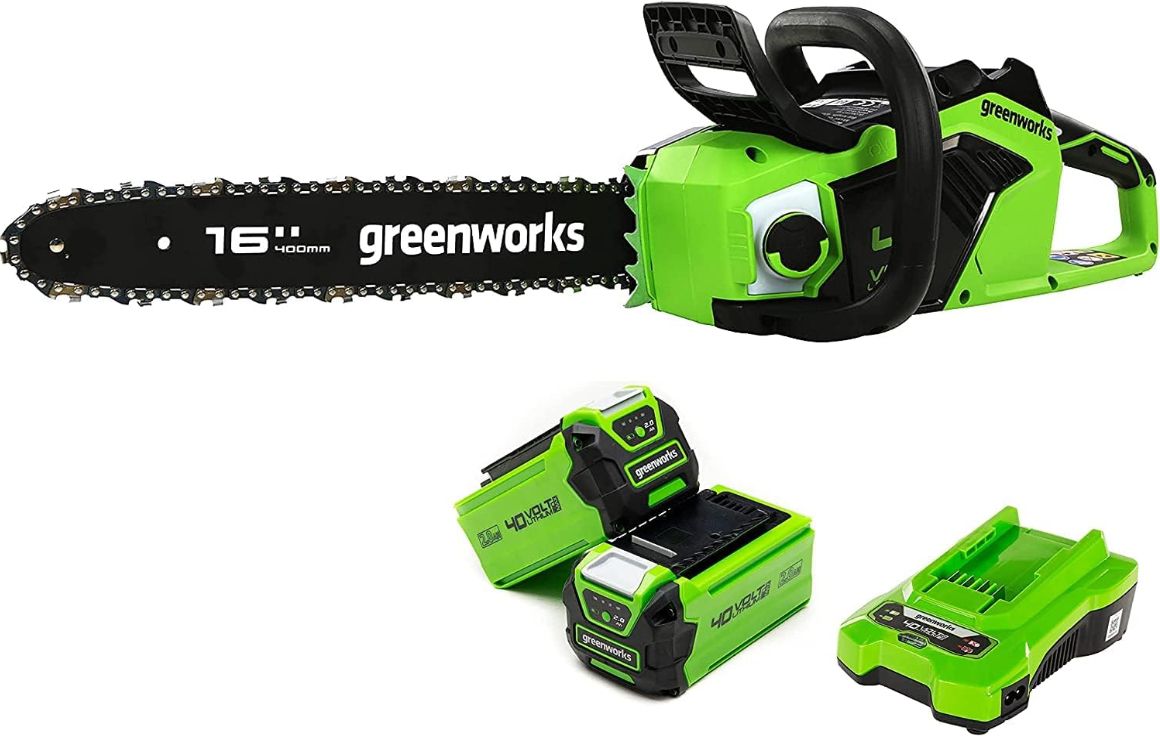 Greenworks GD40CS18K2X Akku Kettensäge + 2 40V Akkus für 247,99€ (statt 310€)