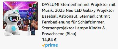 DAYLUMI Bluetooth Sternenhimmel Projektor mit Lautsprecher für 14,84€ (statt 25€)