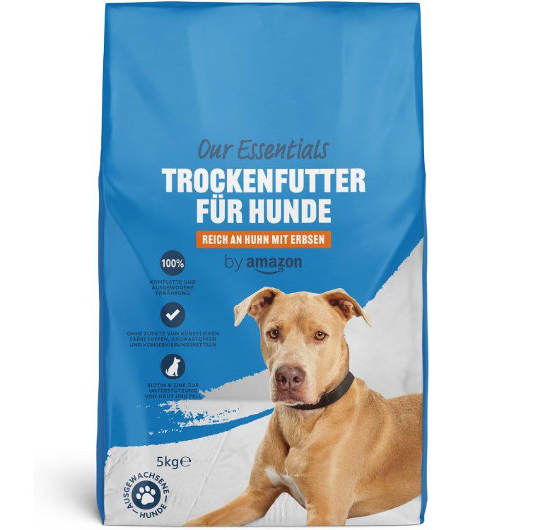 5kg by Amazon Trockenfutter Hund, reich an Hühnchen mit Erbsen ab 6,65€ (statt 10€)