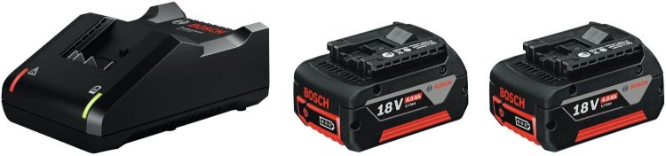 Bosch Pr. 18V Akku Starter Set: 2x 18V 4.0Ah + Ladegerät für 114,69€ (statt 139€)