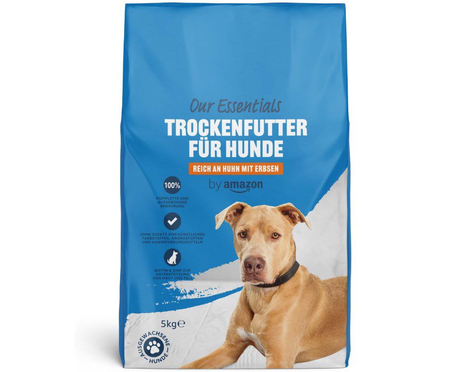 5kg by Amazon Trockenfutter Hund, reich an Hühnchen mit Erbsen ab 6,65€ (statt 10€)