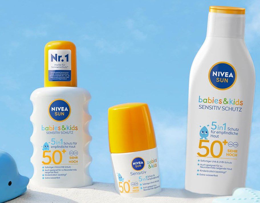 NIVEA SUN Babies & Kids Sensitiv Schutz Sonnenmilch LSF 50+ für 6,56€ (statt 15€)