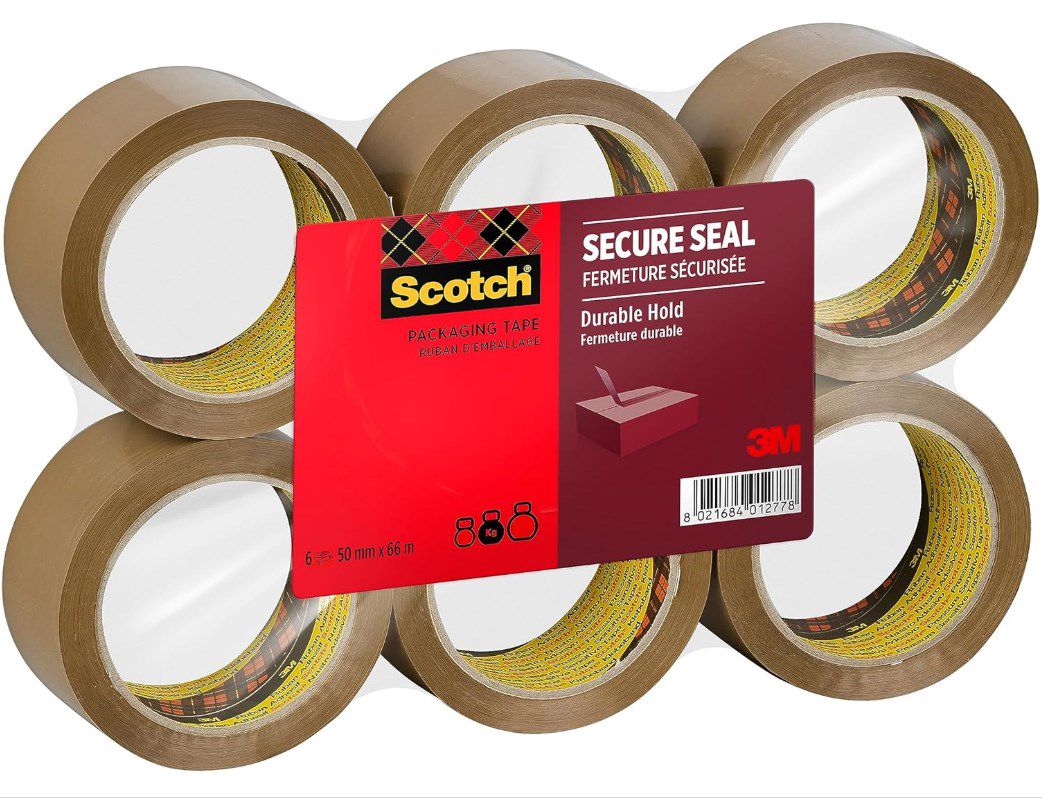 6x Scotch Verpackungsklebeband Braun 50 mm x 66 m für 7,14€ (statt 13€)