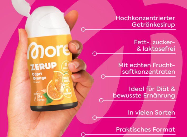 MORE Zerup Capri Orange 65ml vegan für 4,41€ (statt 6€)