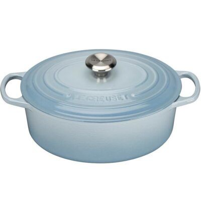 Le Creuset Signature Bräter oval 29 cm in Blau oder Grau für 199€ (statt 263€)