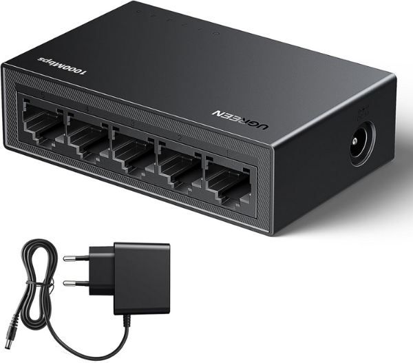 💻 UGREEN 5 Port LAN Gigabit Switch für 9,99€ (statt 14€)