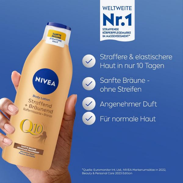 🧴 3 x NIVEA Body Lotion Q10 Straffend + Bräunend ab 8€ (statt 13€)