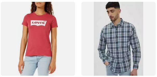 👕 eBay:  50% Rabatt auf Levis Oberteile   z.B. Kariertes Hemd für 15€ (statt 30€)