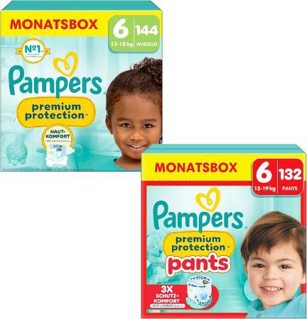 144x Pampers Premium Protection + 132x Premium Protection Pants für 99,36€ (statt 118€)