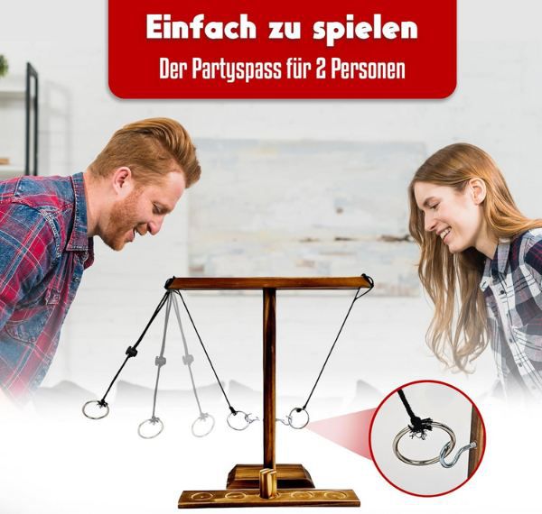 🍾 Spielferkel Ringwurf Spiel aus Holz für 2 Personen für 14,99€ (statt 24€)