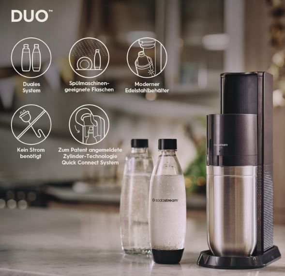 🚰 SodaStream Wassersprudler DUO Comfort Set für 134,99€ (statt 180€)