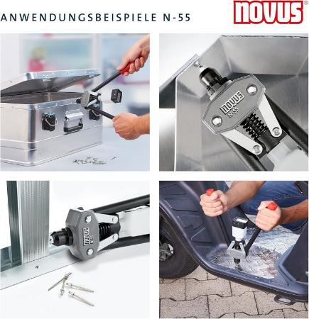 🔩 Novus N 55 Nietenzange mit 4 Mundstücken 2   5mm für 29,99€ (statt 66€)