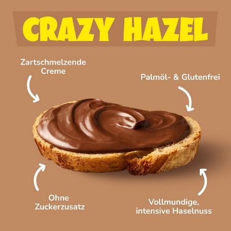 🌰 6er Pack ahead Crazy Hazel Haselnusscreme ohne Zuckerzusatz für 25,45€ (statt 30€)