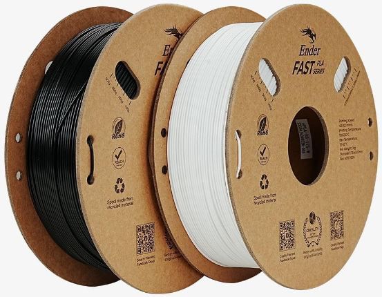 2 x 1Kg Creality Ender PLA Filament, 1.75mm, Schwarz & Weiß für 19,99€ (statt 40€)