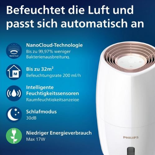 💨 Philips HU2716/10 Serie 2000 Luftbefeuchter bis 32m² für 69,99€ (statt 88€)