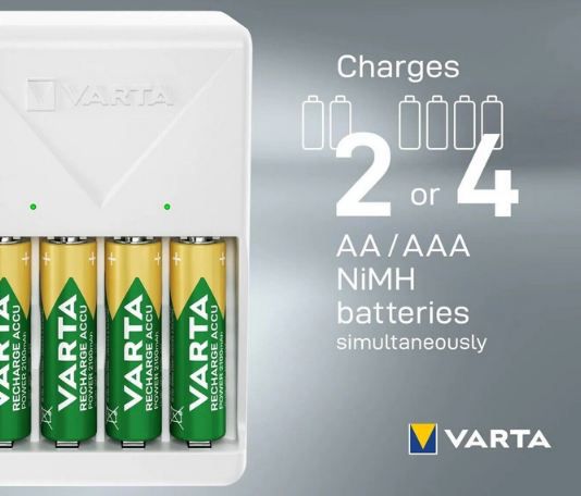 🔋 2 x Varta Plug Charger Ladegerät mit je 4x AA Akkus, 2100mAh für 19,98€ (statt 40€)