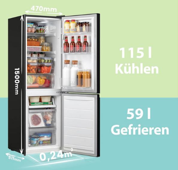 🥶 Comfee RCB169DK3 Kühlschrank mit Gefrierfach, 150cm für 271€ (statt 359€)