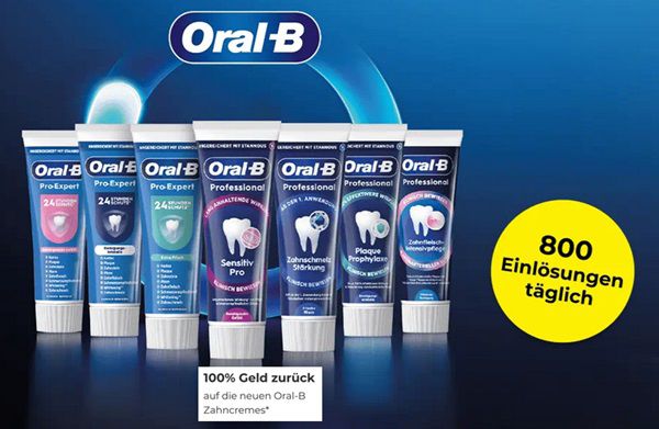 Oral B Zahnpasta gratis ausprobieren