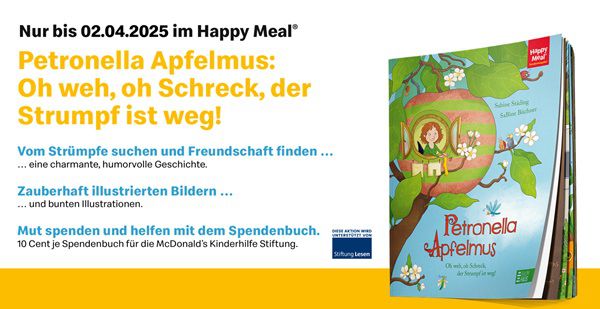 Aktuelles Spendenbuch bei McDonalds: Petronella Apfelmus: Ach du Schreck,...