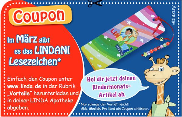 Linda Apotheken: LINDANI Lesezeichen gratis