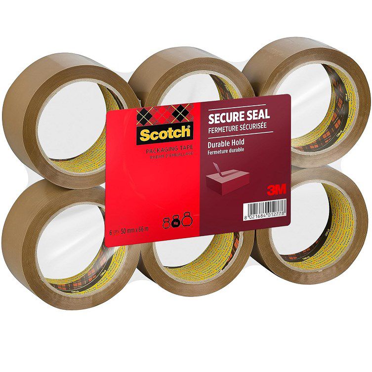 6x Scotch Verpackungsklebeband Braun 50 mm x 66 m für 7,14€ (statt 13€)