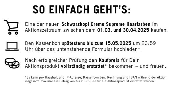 Schwarzkopf CREME SUPREME Haarfarbe gratis ausprobieren