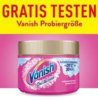 Vanish Oxi Action Fleckentferner gratis ausprobieren – ab 24.03.