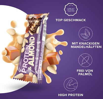 🥜 24x 45g IronMaxx Protein & Almond   Almond Double Caramel für 22,85€ (statt 39€)