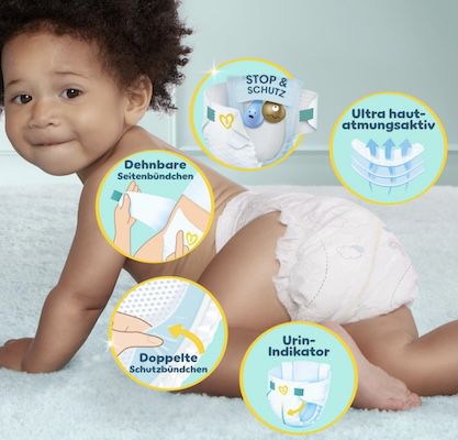 💛👶🛏️ 204 Windeln Pampers Premium Protection Größe 3 (6kg   10kg) für 36,81€ (statt 52€)