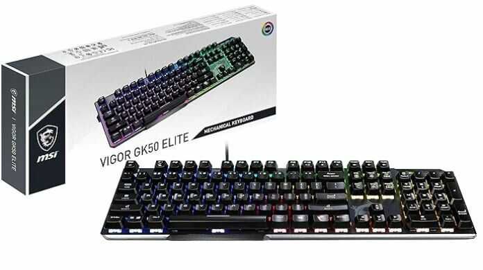 MSI Vigor GK50 Elite Box White Mechanische Gaming Tastatur   47,99€ statt 61,08€