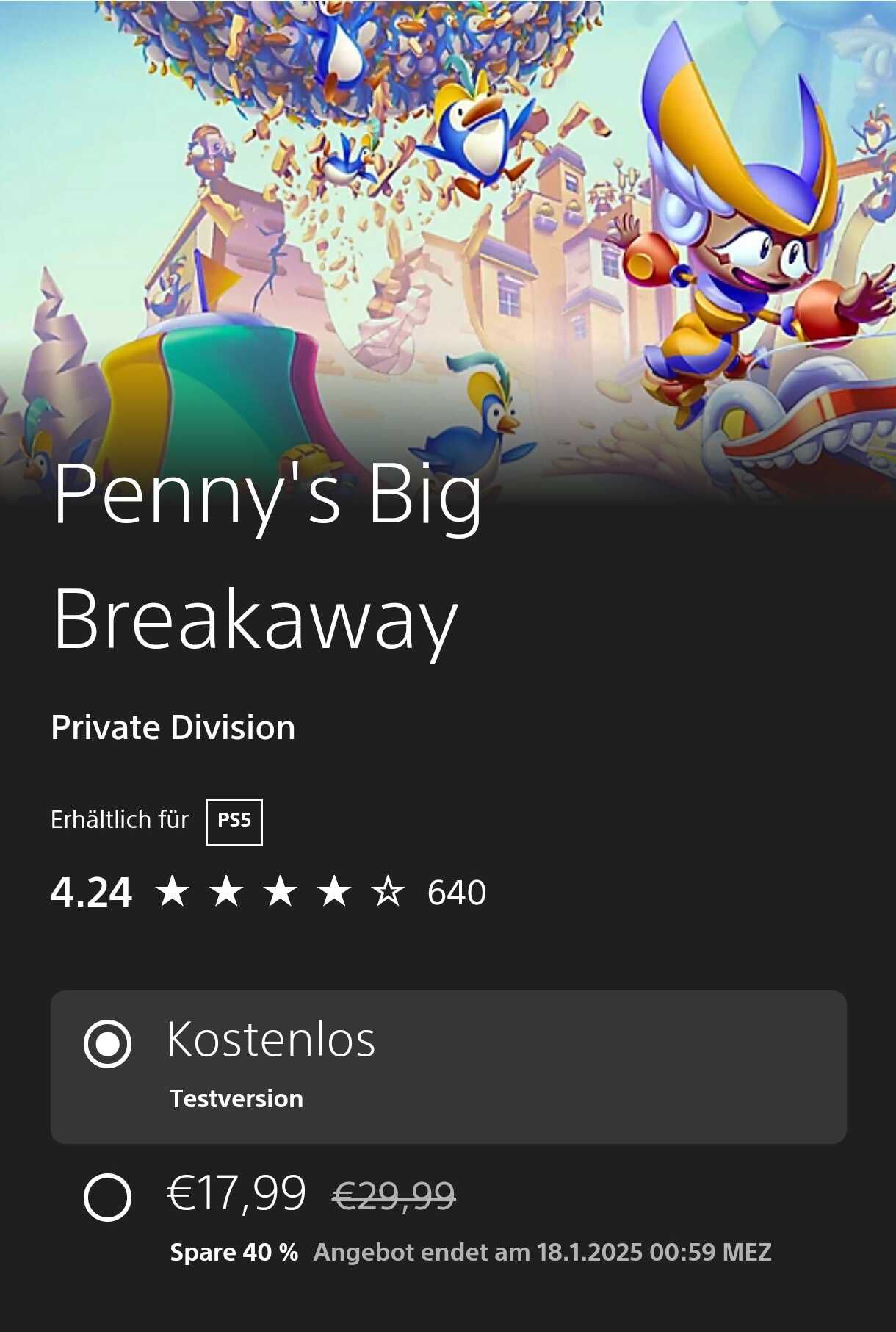 Penny’s Big Breakaway (PlayStation 5) für 17,99€ statt 29,99€