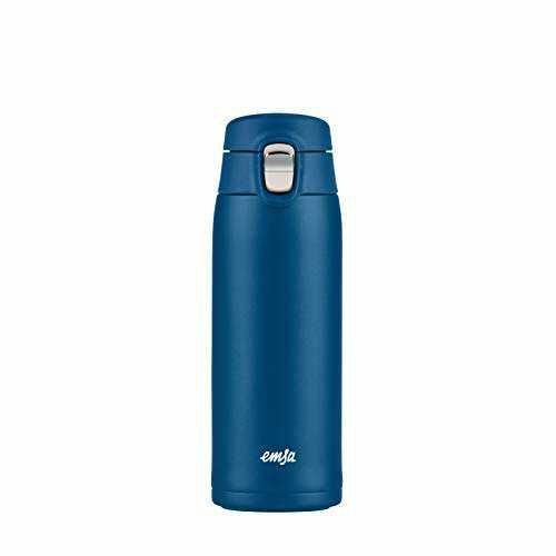 Emsa N21509 Travel Mug Light Thermo/Isolierbecher aus Edelstahl, 0,4 Liter, 8h heiß, 16h kalt, 100 Prozent dicht, blau oder rosa [Prime]